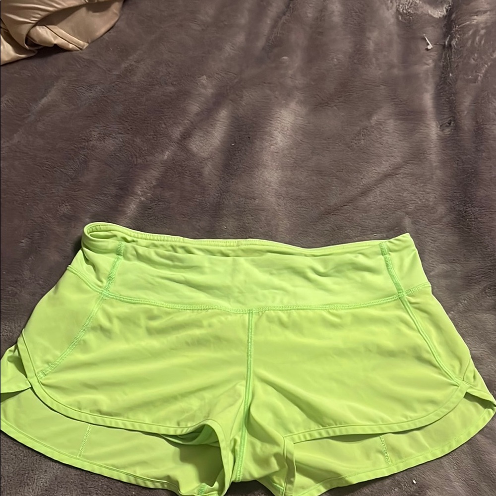 Women's Neon Green Athletic Shorts